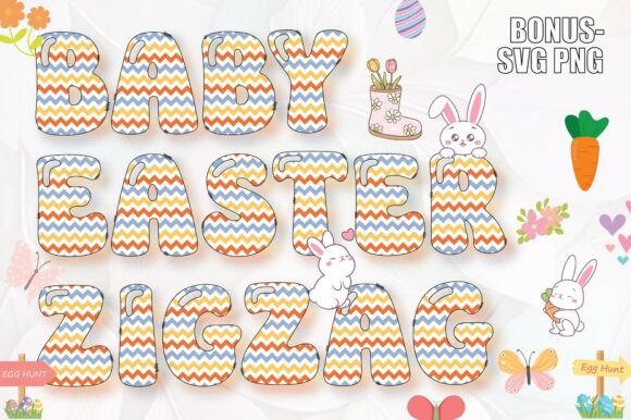 Baby Easter Zigzag: A Playful Spring Alphabet for Creative Design