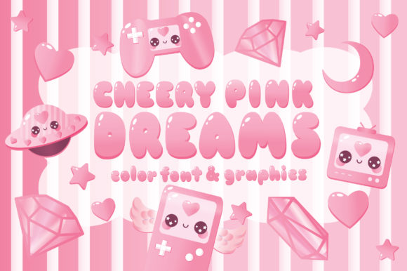 Cheery Pink Dreams: A Vibrant Font for Creative Projects