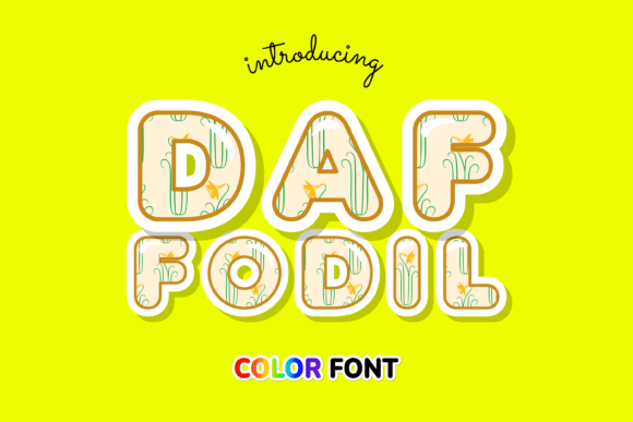 Daffodil: Elevating Design with Floral Color Font Innovation