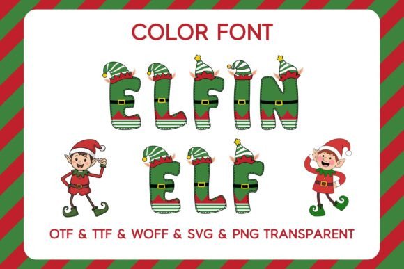 Elfin Elf: A Playful Color Font for Festive Design