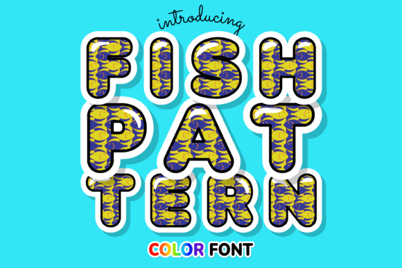 Fish Pattern: A Vibrant Color Font for Modern Design