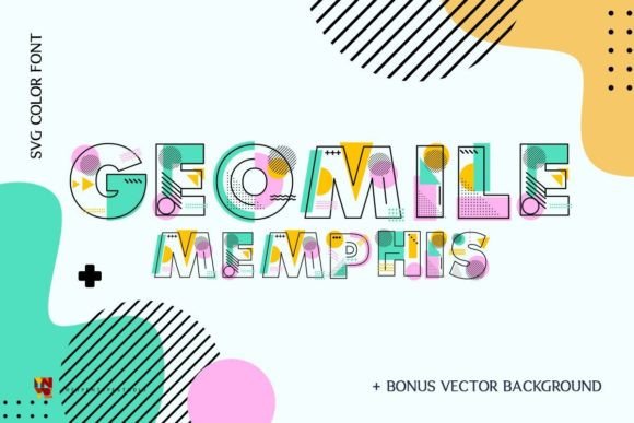 Geomile Memphis: Bold Geometric Typography for Modern Design