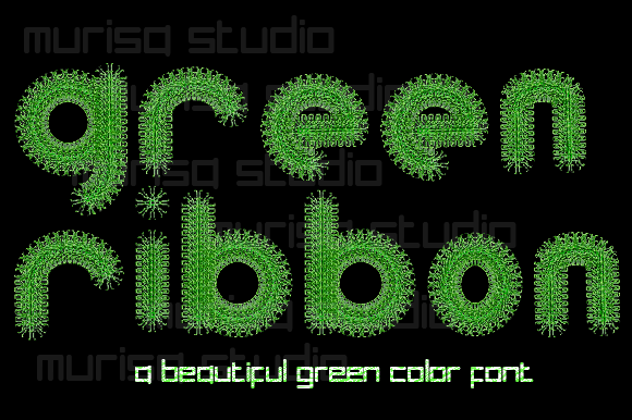 Green Ribbon: A Cool and Fun-Looking Color Font for Designers