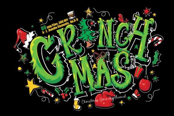 Grinchmas Hand Drawn Alphabet: A Bold Holiday Design Asset
