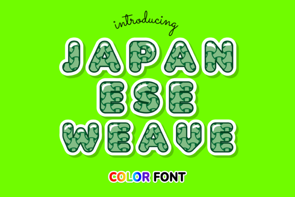 Japanese Weave: A Modern Color Font for Design Impact