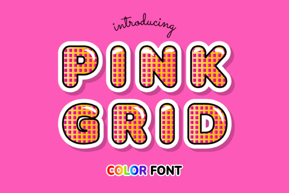 Pink Grid: A Modern Color Font for Creative Design