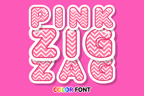 Pink Zigzag: Elevate Your Creative Projects with Vibrant Typography