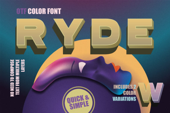 Ryde: A Bold Color Font for Modern Design Impact