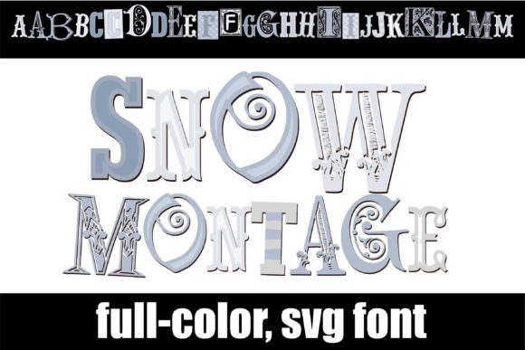 Snow Montage: Elevating Winter Design with a Unique Color Font