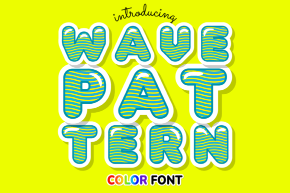 Wave Pattern: A Dynamic Color Font for Modern Design